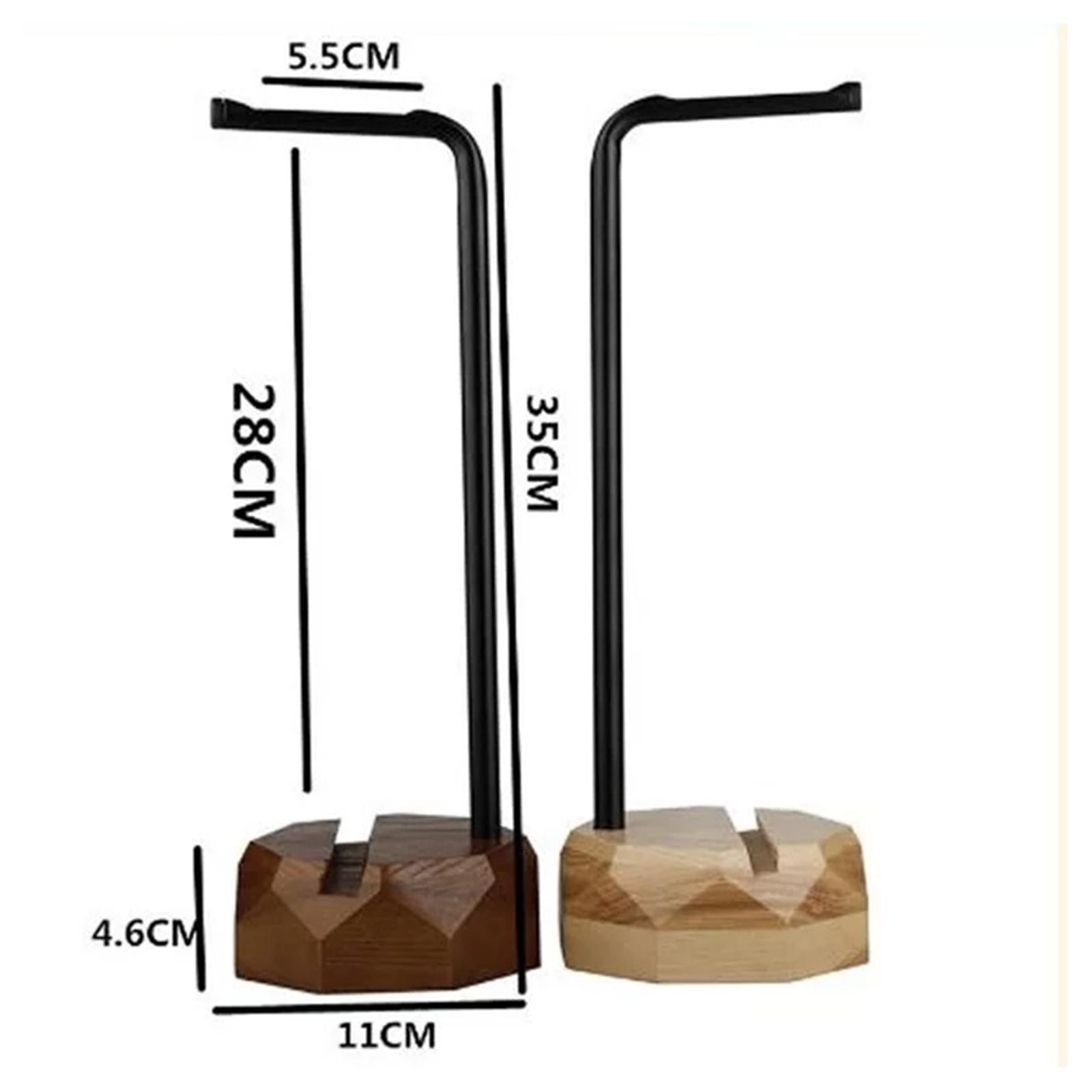 Universal Wooden & Iron Headphone Stand Hanger Holder, Sturdy Desk Headset Mount Rack for , Gaming Headphones Display