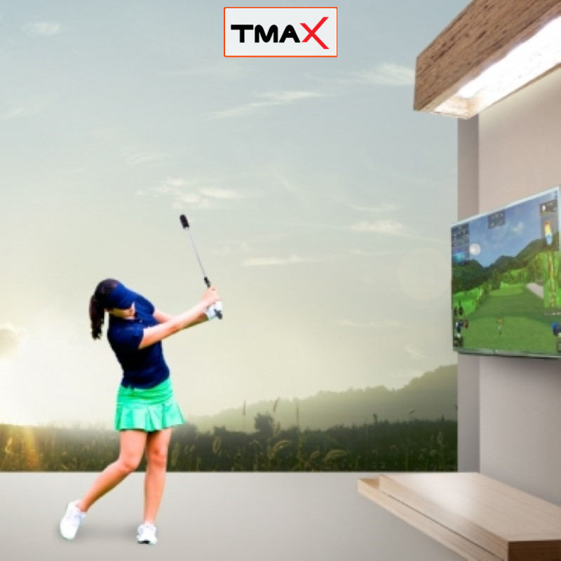 Bộ Chơi Golf Mô Phỏng 3D Cao Cấp TMAX SWING BARO Chơi Golf Tại Nhà Dễ Dàng 02 Chế Độ Tập Luyện + 05 Chế Độ Short Game.