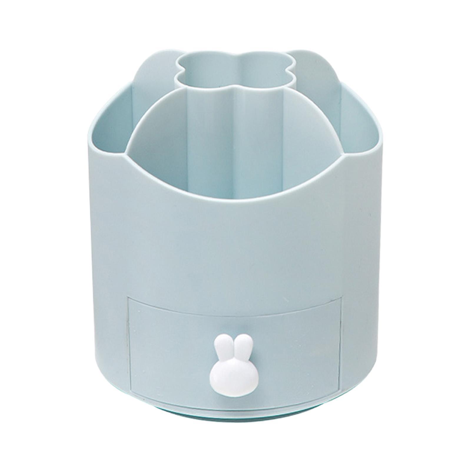 360 Degree Rotating Pencil Pen Holder Desktop Stationery Organizer Storage Box Desktop Storage Organizer for Card Stationery Office Supplies
