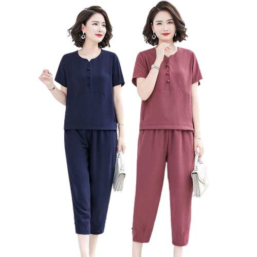 Đồ bộ trung niên nữ mặc nhà, quần áo trung niên cho mẹ, chất liệu mềm mát, thấm hút mồ hôi cực tốt, CÓ SIZE LỚN