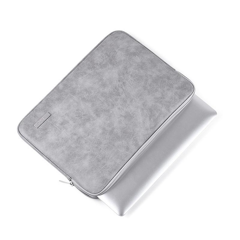 Chất Liệu Da PU Mềm Chống Thấm Nước Túi Đựng Laptop Túi Đeo Cho Macbook Air Pro Retina 13.3 14 15.6 Inch Xách Tay Da Ốp Lưng