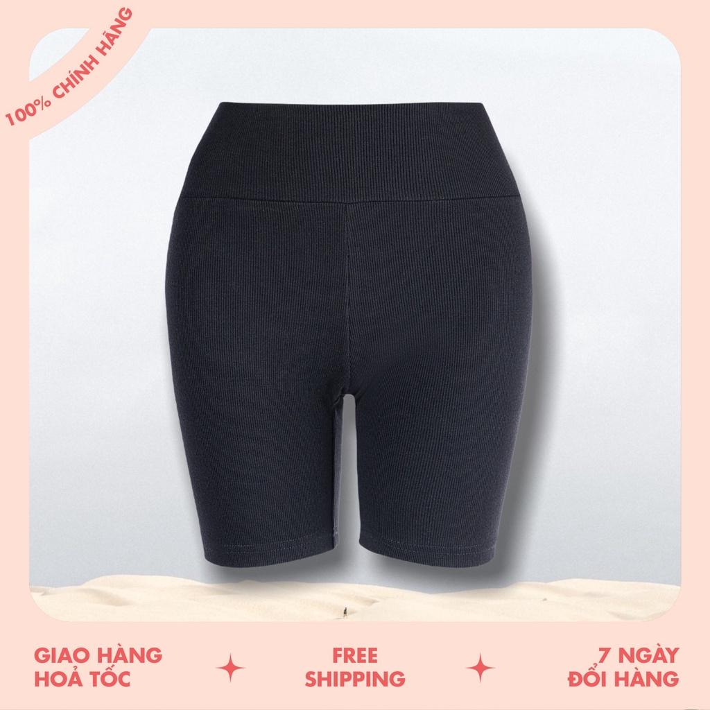 Quần biker thun tăm HEYBEE phom ôm, lưng cao, co giãn mềm mịn - BIKER SHORTS HN012