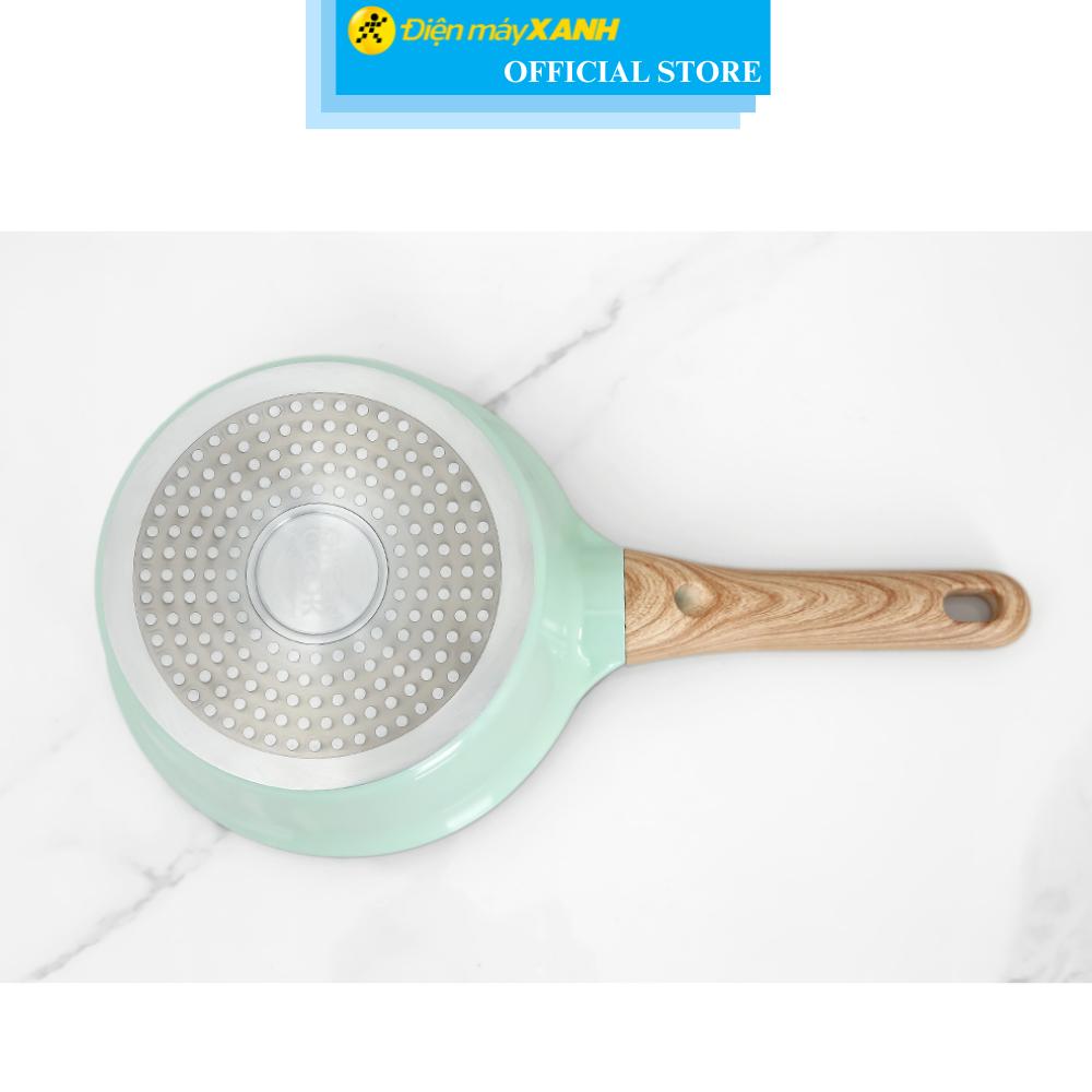 Quánh nhôm chống dính nắp kính 18 cm Green Cook GCS225-18IH
