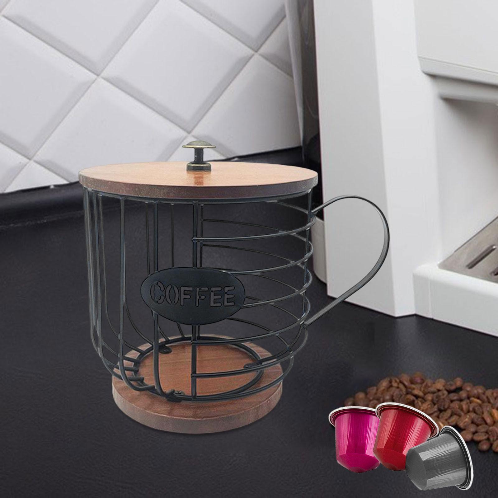 Coffee Pod Holder Organizer Cup Coffee Capsule Storage Basket for Family