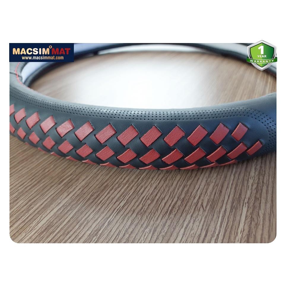 Bọc vô lăng cao cấp Mercedes GLC chất liệu da thật 100%, size M - Nhãn hiệu Macsim mã 8997
