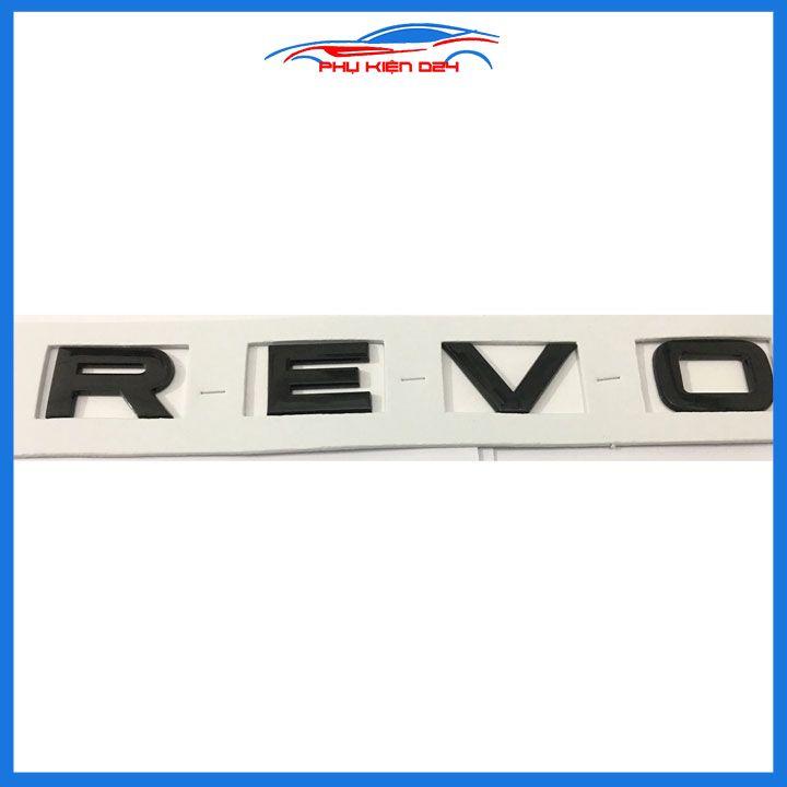 Logo, lô gô chữ nổi dán xe 3D trang trí xe REVO đủ màu đen đỏ bạc dành cho xe Hilux