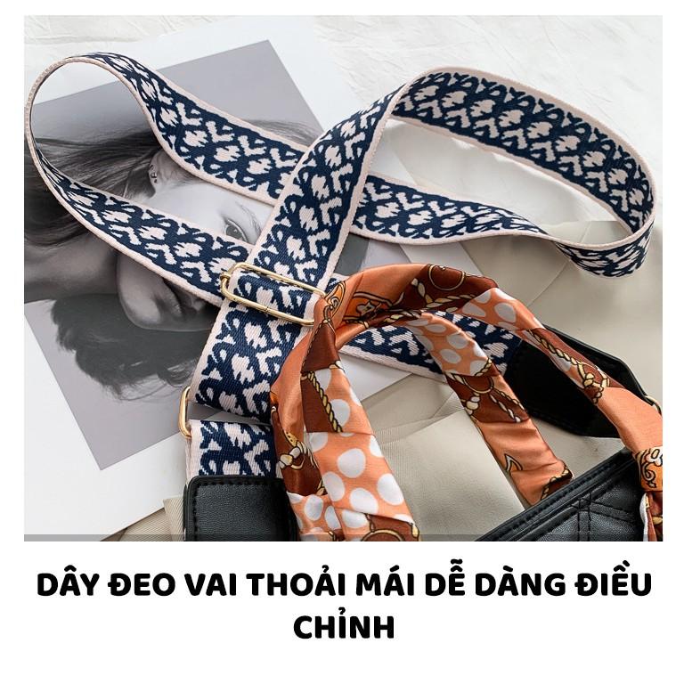 Túi Xách Nữ Đẹp (Túi Đeo Chéo) Thời Trang Cao Cấp Thêu Ren Hình Thoi Phối Khăn Turban - Mã XT001