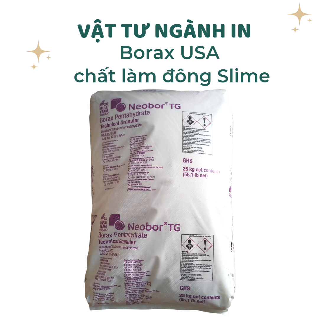 [HÀNG CÓ SẴN SLL] Bao 25 kg bột Borax USA, chất làm đông slime