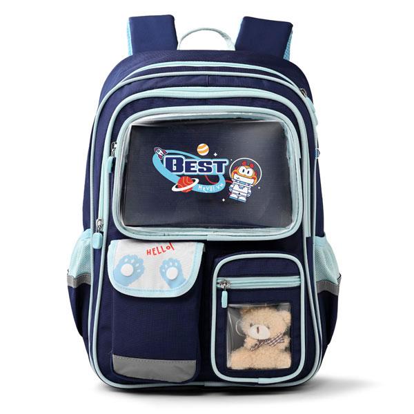 Ba Lô Học Sinh - Mr.Vui 1074 - Màu Xanh Đen + Xanh Biển