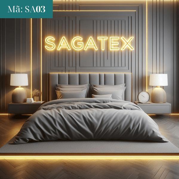 Bộ Ga Gối Tiêu Chuẩn Khách Sạn 5 Sao SAGATEX, 3 Sản Phẩm, Mềm Mịn, Nằm Mát, Sang Trọng