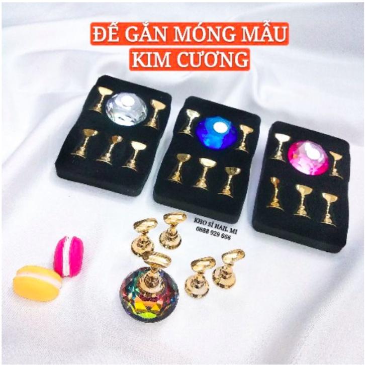 Đế gắn móng mẫu tập vẽ nail - Đế kim cương có nam châm