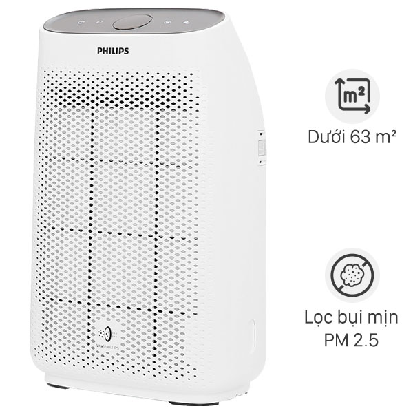 Máy Lọc Không Khí Philips AC1215/10, Cho Phòng Dưới 63m2, Loại Bỏ Bụi Mịn Và 99,9% Vi Khuẩn, Nhập Đức