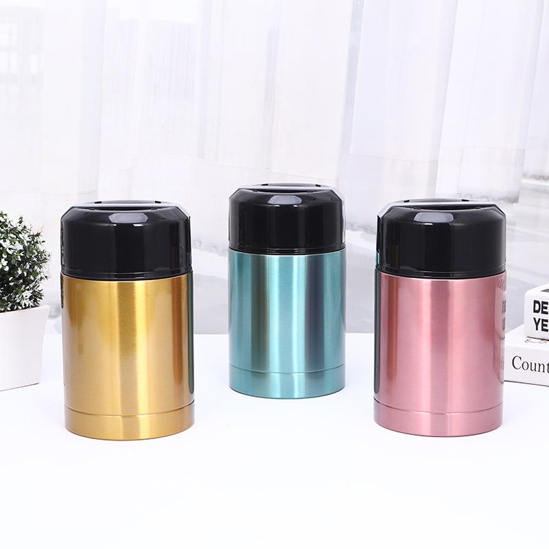 Đặc Biệt Nồi Hầm Inox 304 800Ml Nồi Hầm Mạ Đồng Ngoài Trời Cốc Hầm 1000Ml Hộp Cơm Cách Nhiệt Di Động