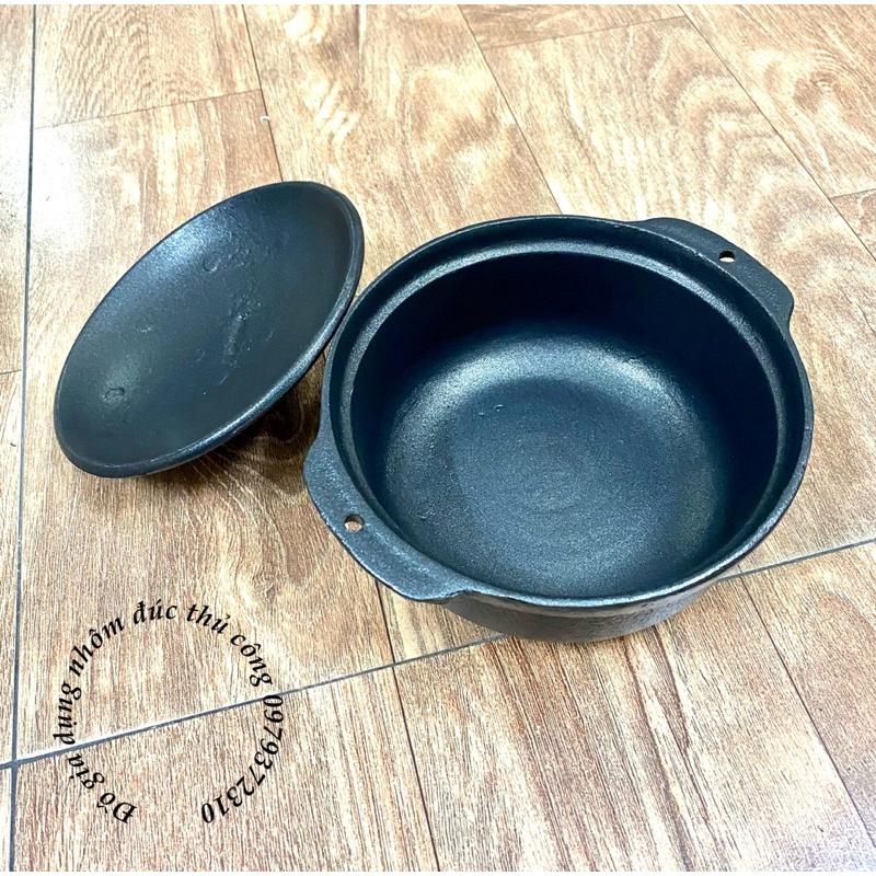 Nồi thố gang kho quẹt chống dính đk 15cm