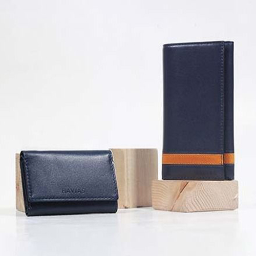 Couple Heyday2 &amp; Heart3 Handcrafted Wallet Blue