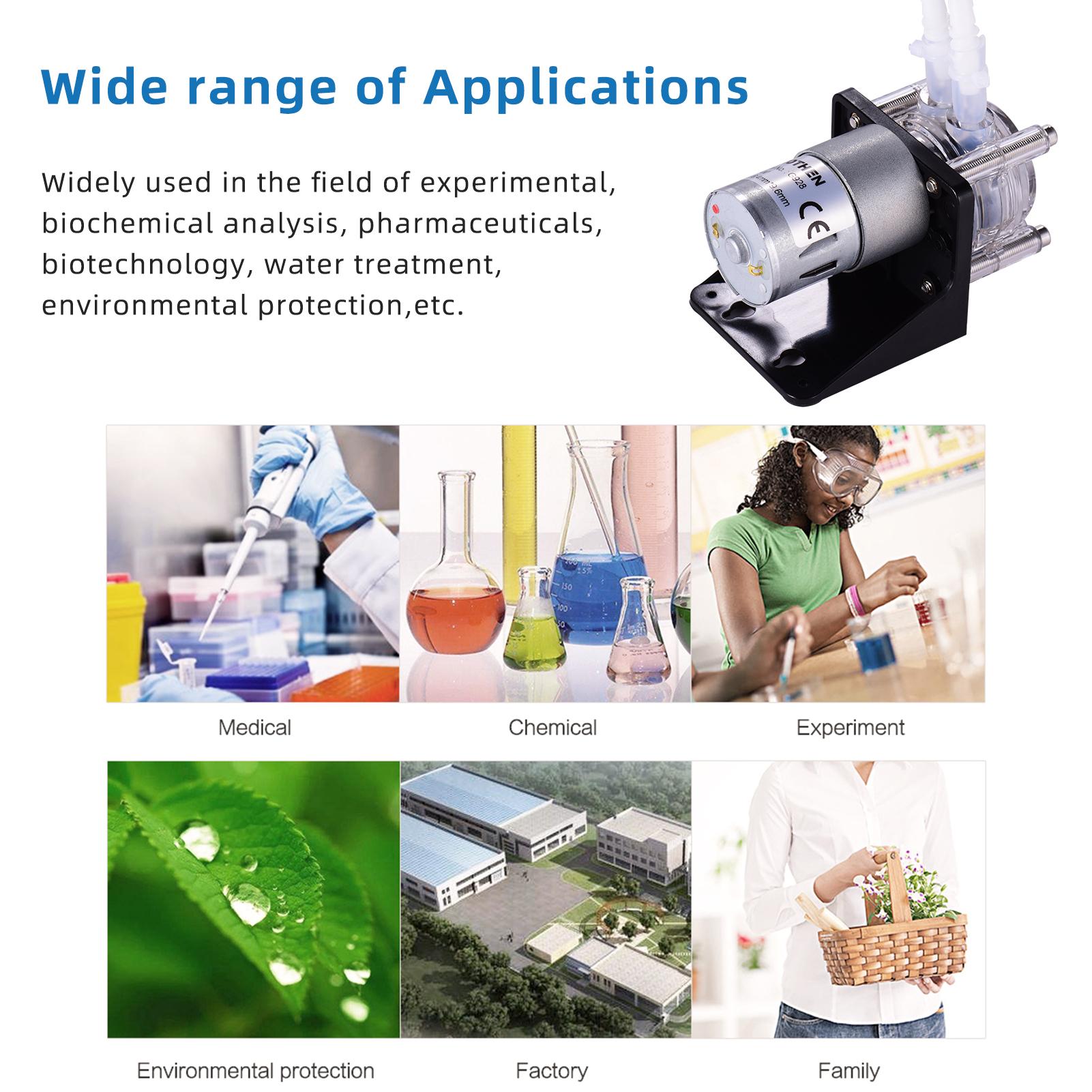 GROTHEN DC 24V Peristaltic Pump with Silicone Tubing High Flow Water Liquid Pump Dosing Vacuum Pump Self-Priming