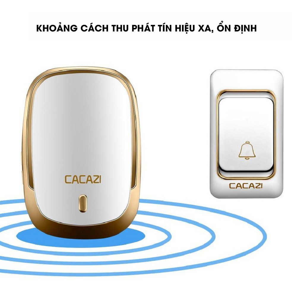 Chuông cửa không dây Cacazi CA-12, 3 mức âm lượng, 38 nhạc chuông