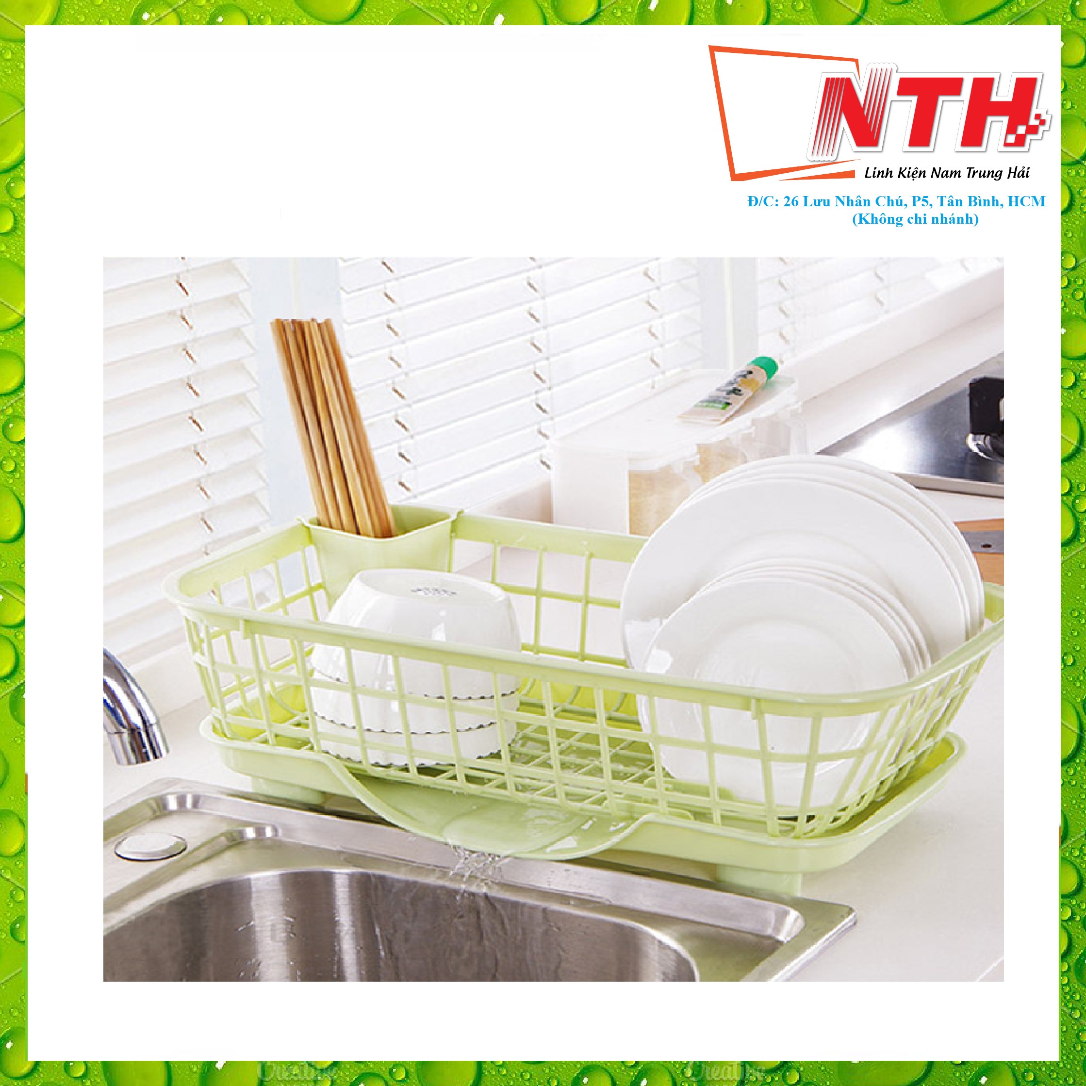 RỔ ÚP CHÉN KÈM KHAY HỨNG NƯỚC