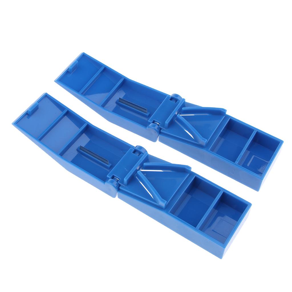 2 Miếng Di động ABS Pill Splitter Cutter Case Container Organizer