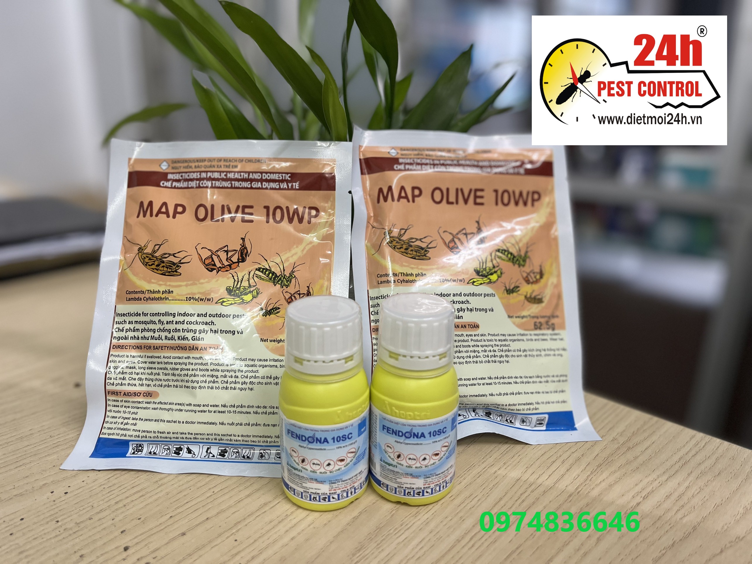 Combo diệt muỗi hiệu quả, ưu việt nhất ( MAP OLIVE 10WP + FENDONA 10SC)