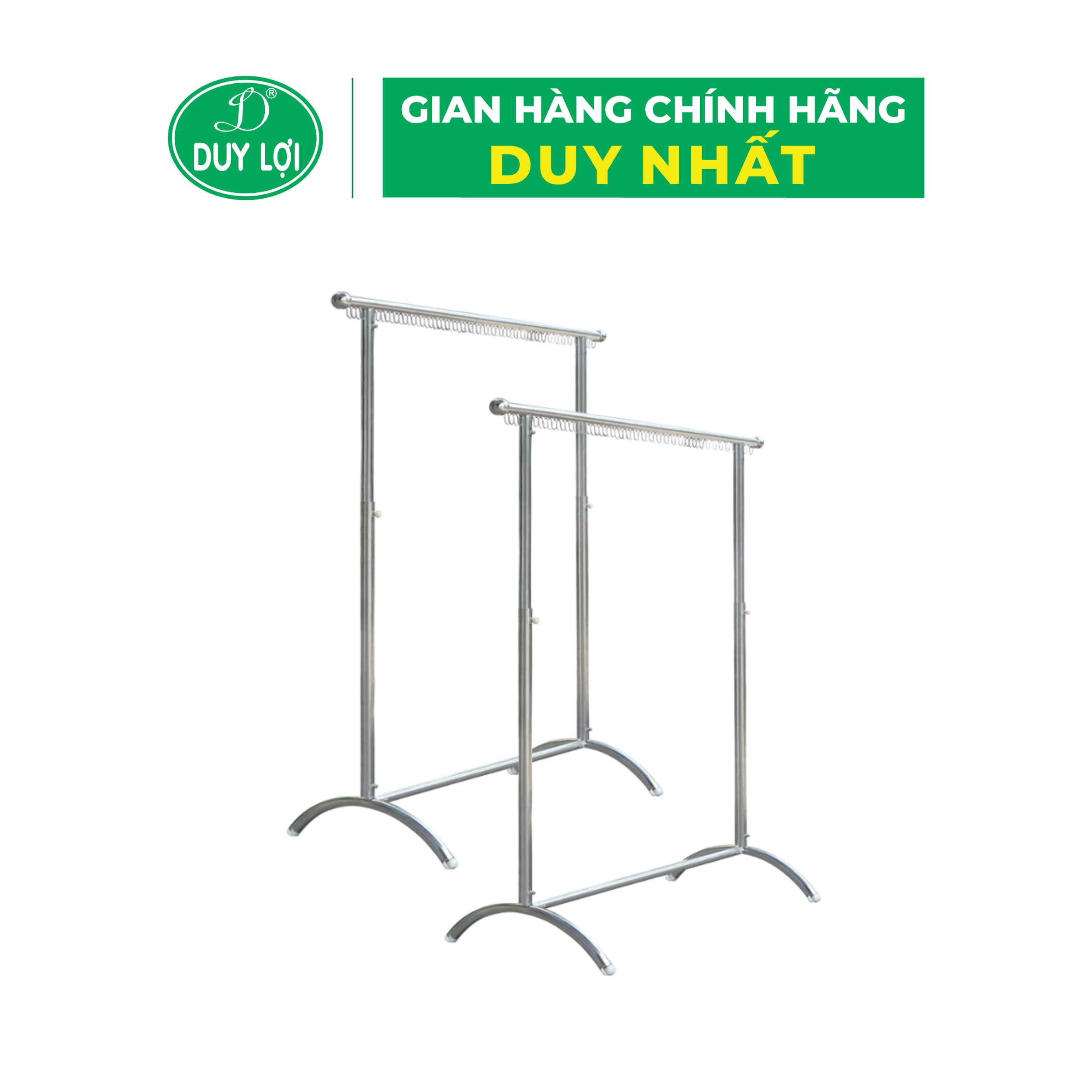 GIÁ PHƠI ĐỒ 1 NHÁNH NGẮN (TẶNG 10 MÓC ÁO KÉP NHỰA CAO CẤP DUY LỢI)