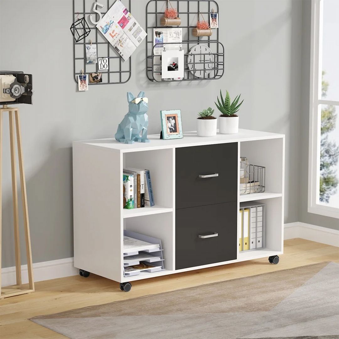 Kệ để máy in gỗ hiện đại SMLIFE Prodigy | Gỗ MDF dày 17mm chống ẩm | D100xR40xC71cm