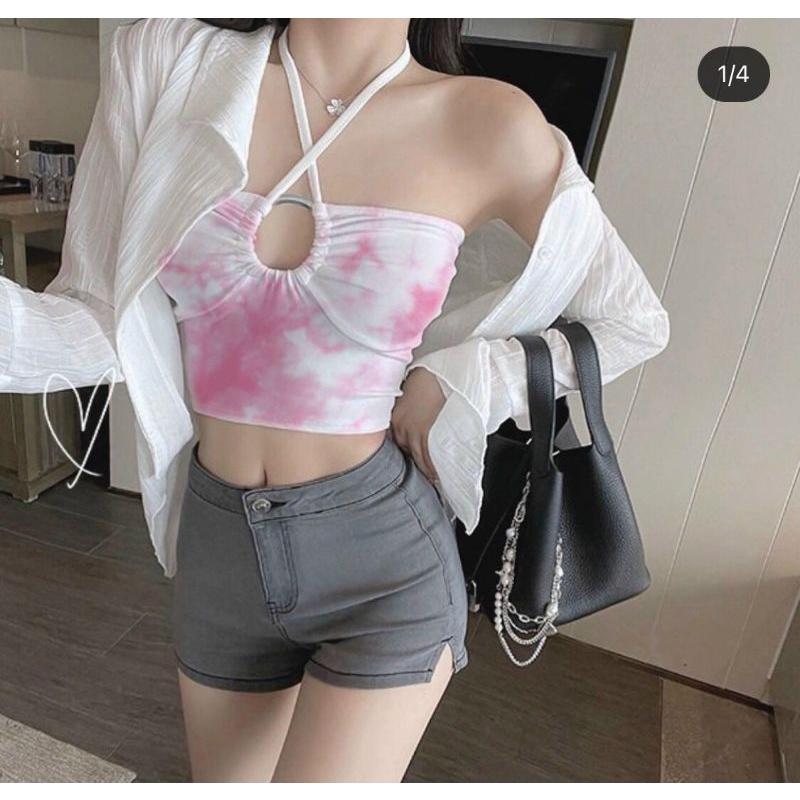 ÁO CROPTOP YẾM KHOEN LOANG 2 MÀU