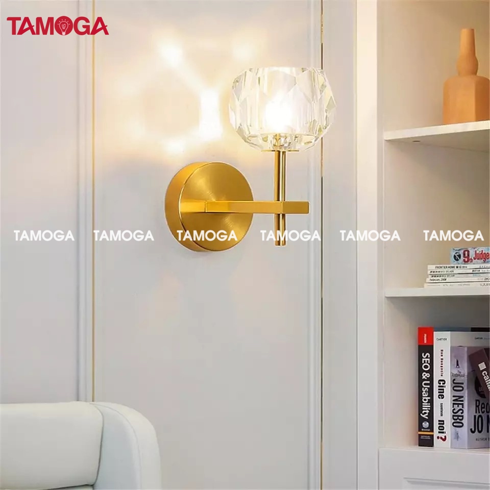 Đèn treo tường pha lê trang trí phòng ngủ TAMOGA WIL 7614 + Kèm bóng LED chuyên dụng
