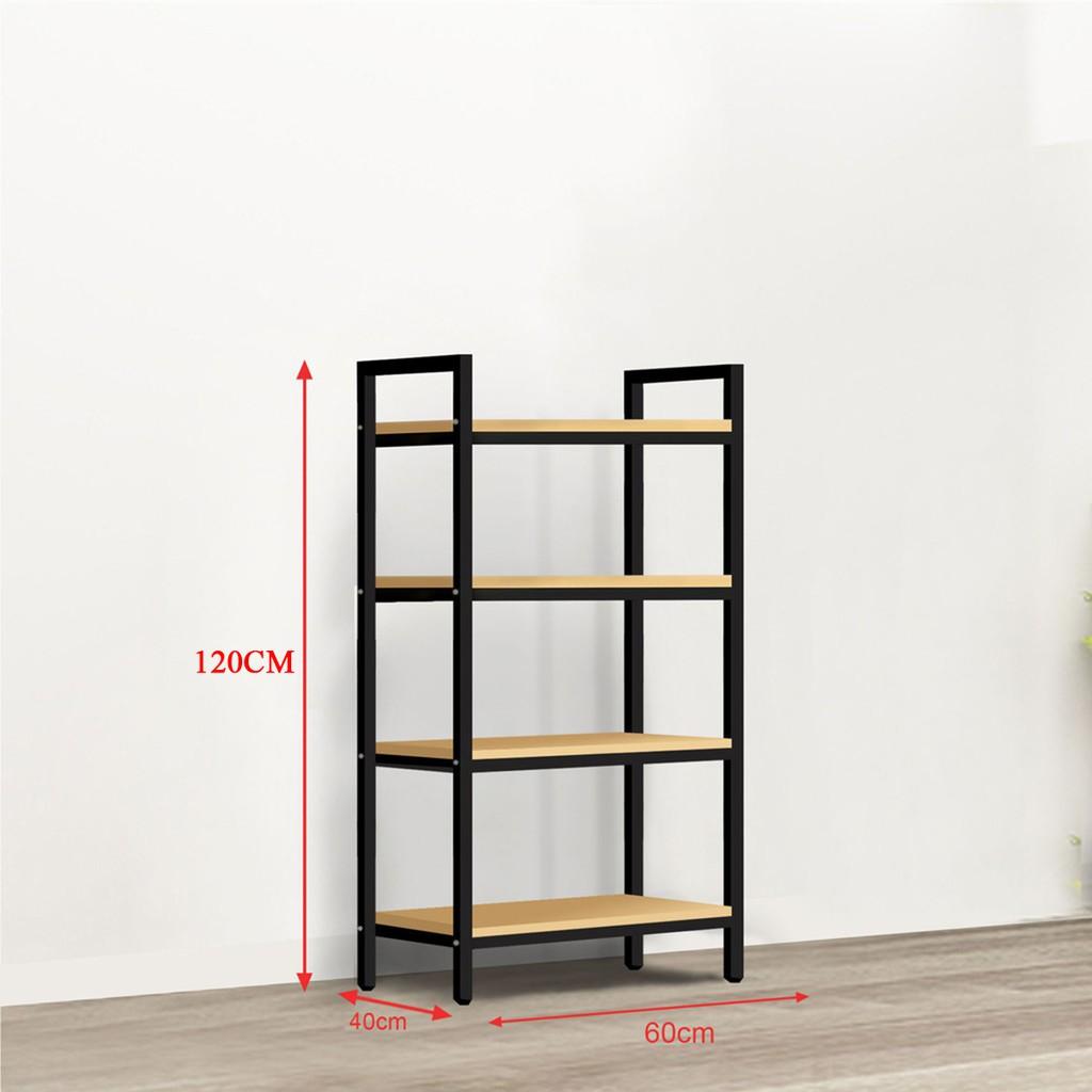 Kệ lò vi sóng, kệ bếp đa năng 4 tầng mặt gỗ chân sắt tĩnh điện siêu bền - - ND010