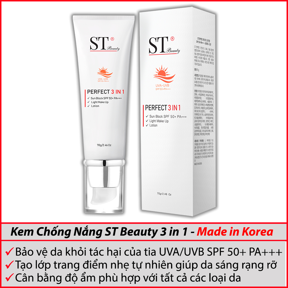 ST Beauty - Kem Chống Nắng - Tặng 1 Gel Rửa Tay Khô Diệt Khuẩn 99.99% - 100ml