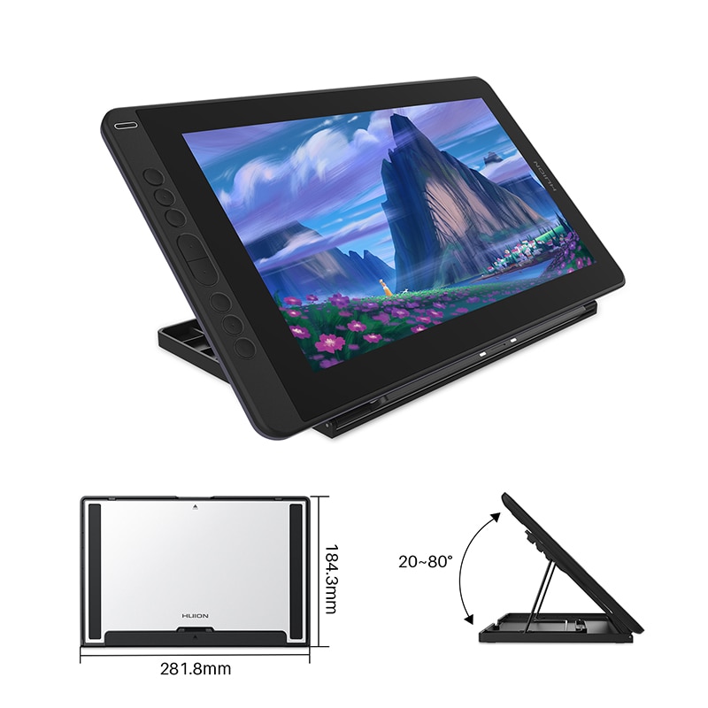 Bộ Quà Tặng Trị Giá 1199K - Bảng Vẽ Điện Tử Màn Hình LCD 13inch Huion Kamvas 13 (GS1331) Có Giá Đỡ ST300 Hàng Chính Hãng. Huion Kamvas 13 Graphics Tablet Monitor AG Glass Pen Display Drawing Screen 8192 Battery-free Stylus for Android Windows MacOS