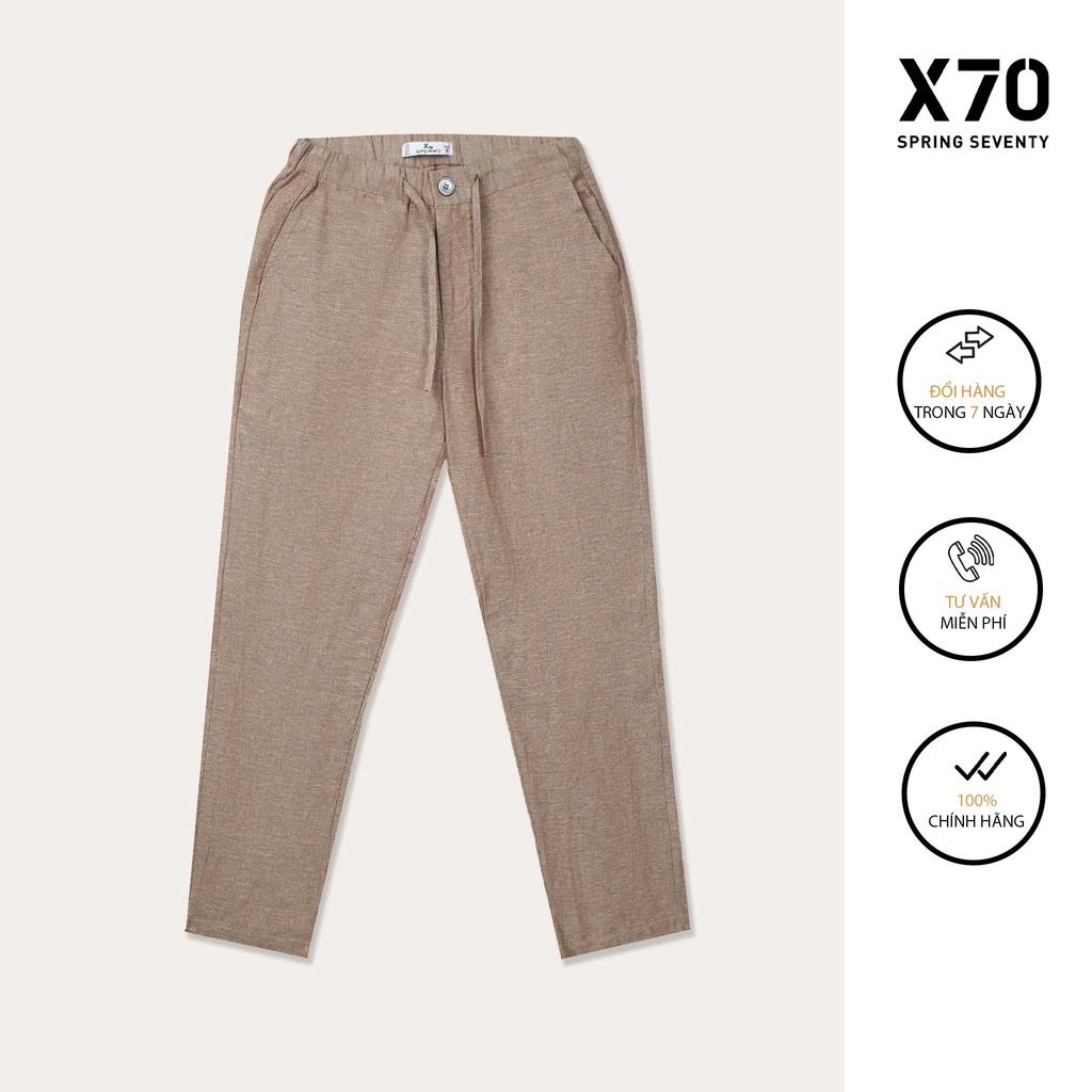 Quần Âu Nam Linen Thiết Kế Lưng Thun Thời Trang X70 - 11650008