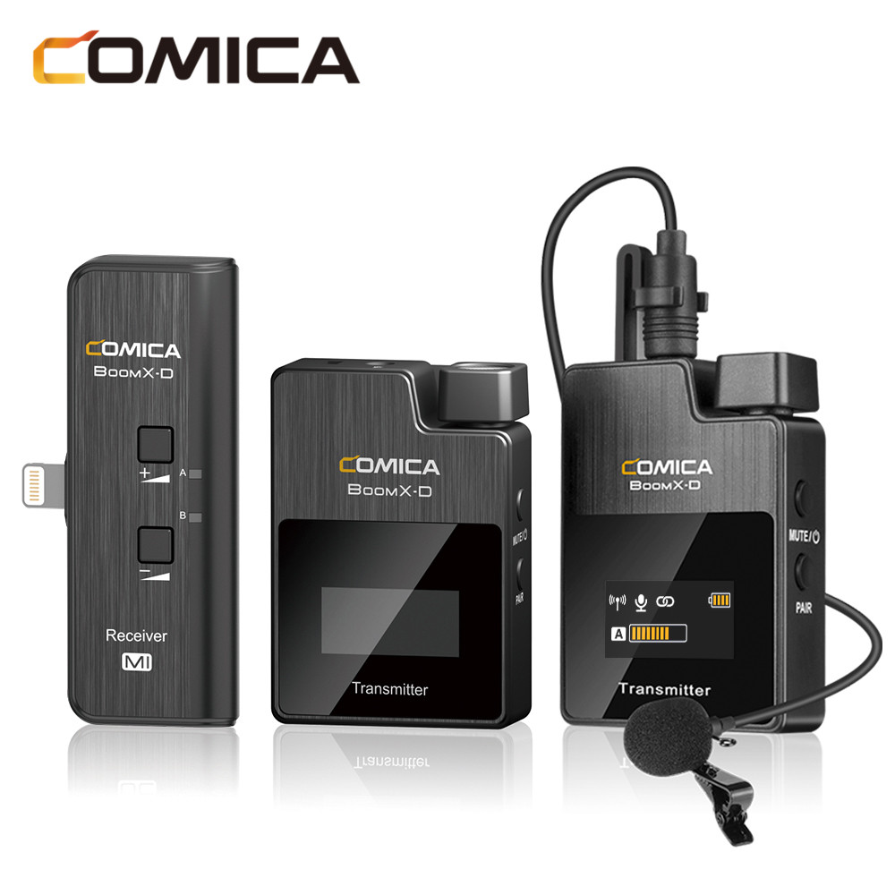 Comica BoomX-D MI2 (1 thu 2 phát) - Micro Không Dây Cổng Lightning Thu Âm Cho Các Thiết Bị iPhone, iPad, iPod - Hàng chính hãng