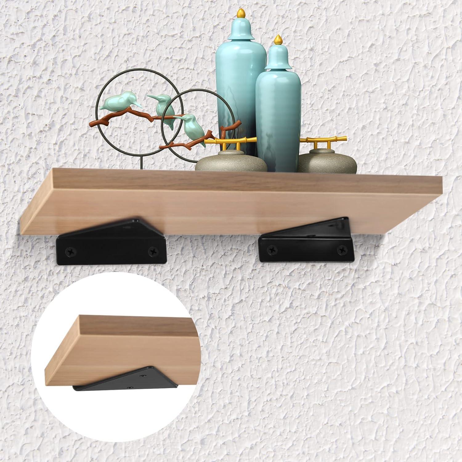 4 Miếng Nổi Kệ Chân Đế, Vô Hình Tam Giác Treo Tường Chân Đế, Kim Loại Treo Tường Giá Đỡ Cho Kệ