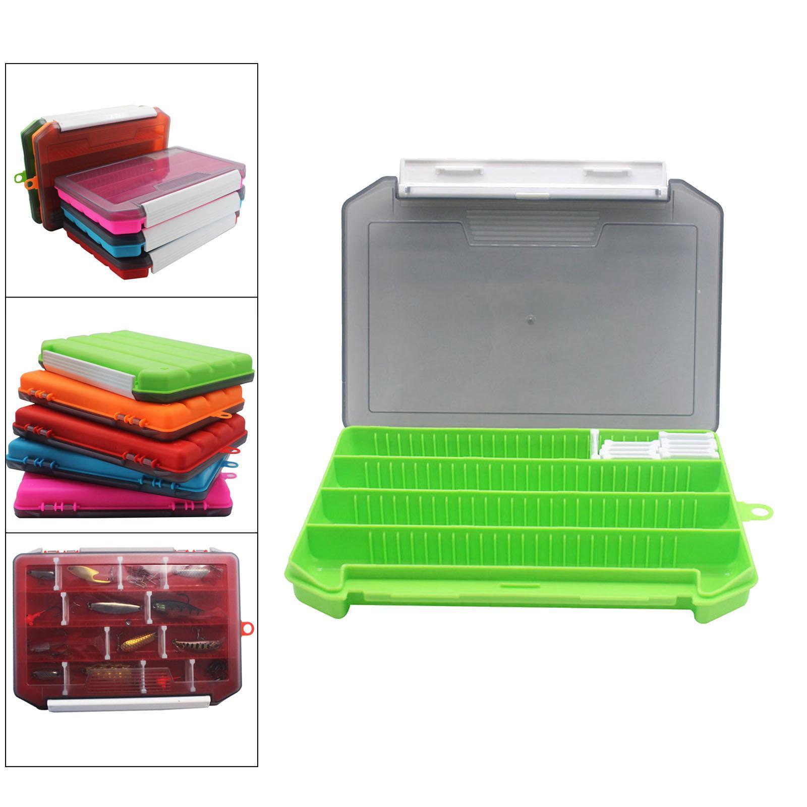 Fishing Box Tray Organizer Case Fishing Baits Hooks Rig Green