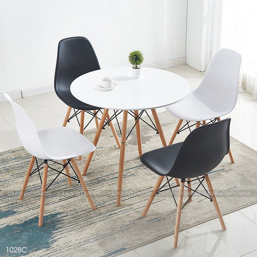 GHẾ NHỰA EAMES CHÂN GỖ 1028C