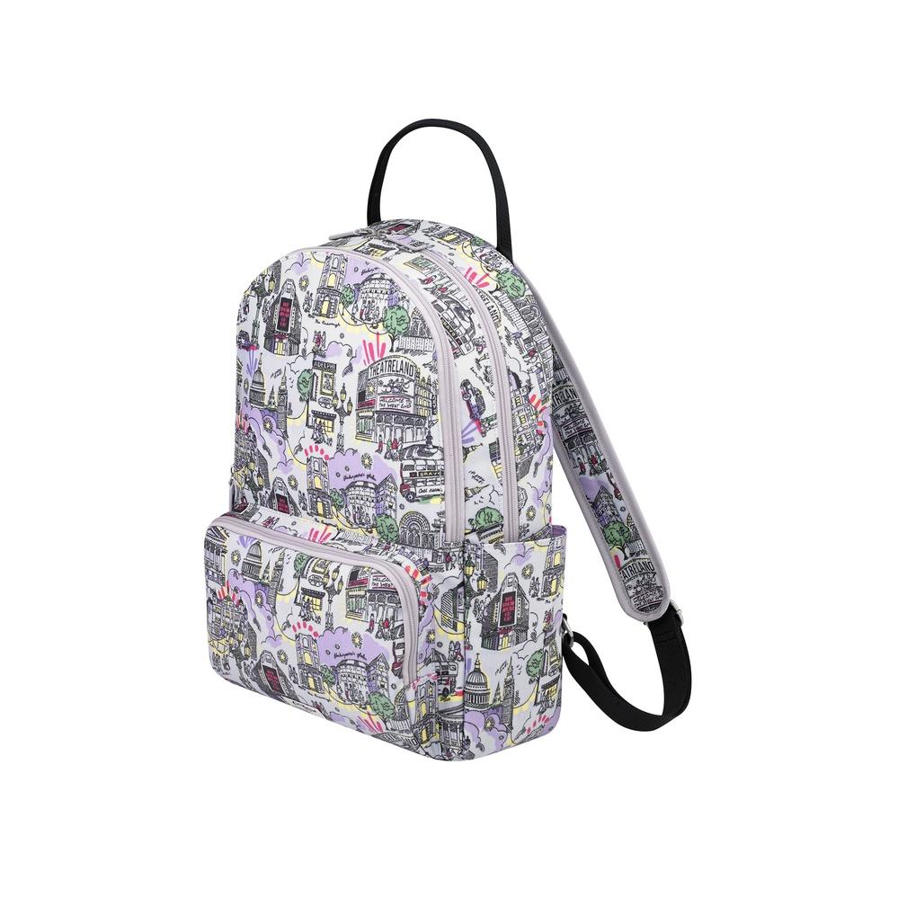 Cath Kidston - Ba lô đi học/đi làm/P Bckpck London West End Sm - London West End Small - Lilac/Grey -1041637