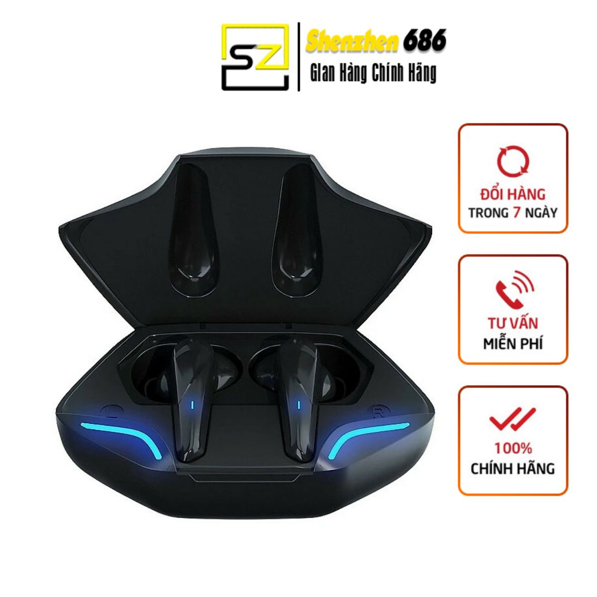 Tai nghe không dây gaming Apro366 (G11) bluetooth 5.0 cảm biến chạm, bass mạnh mẽ, độ trễ cực thấp khi chơi game, tai nghe game thủ - hàng chính hãng