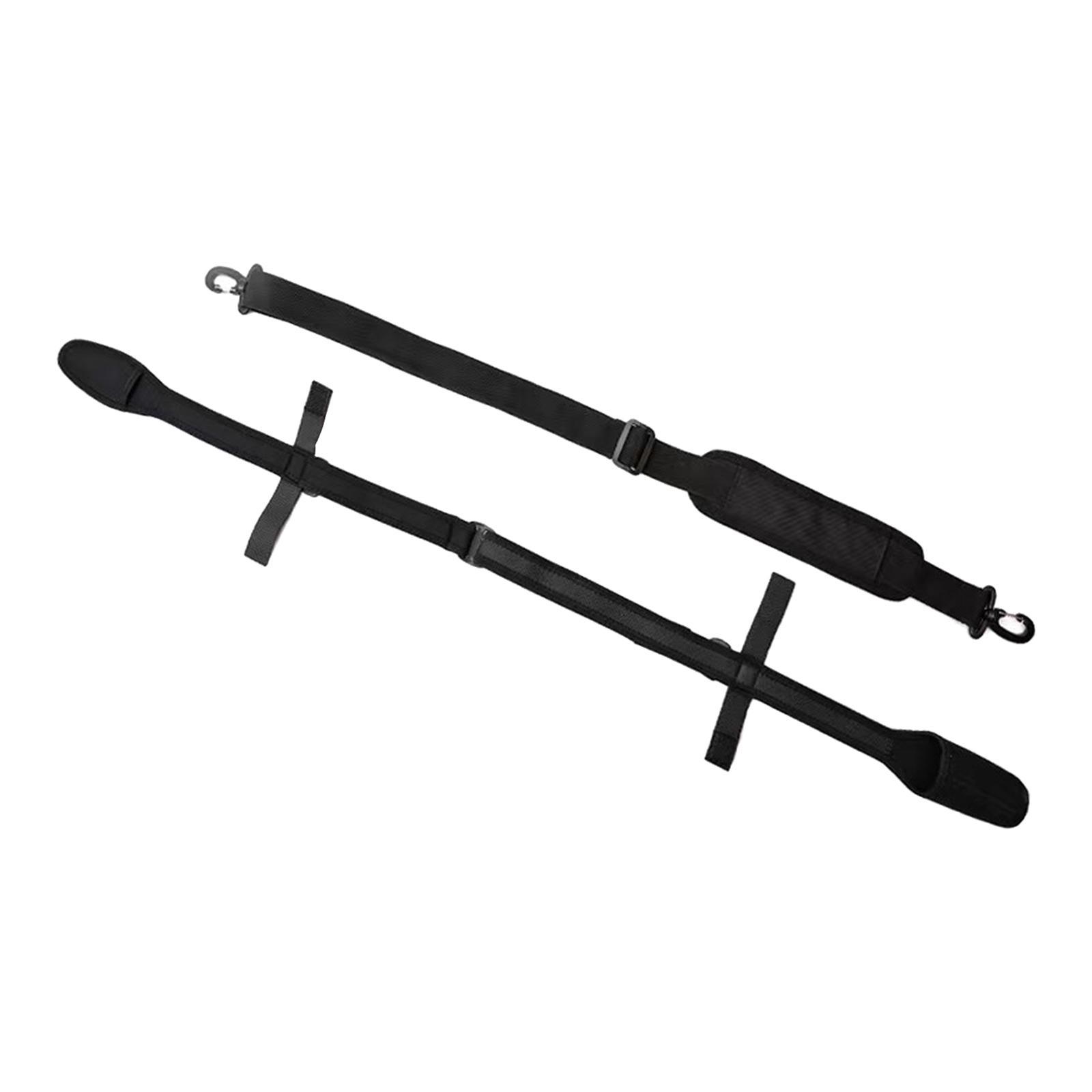 Portable Fishing Rod Shoulder Belt Polyester with Protective Case Adjustable Durable Fishing Pole Strap for Travel