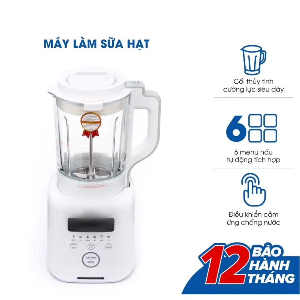 Máy Làm Sữa Hạt Máy Nấu Sữa Hạt Thông Minh Bảng điều khiển cảm ứng hiện đại - Hàng Chính Hãng