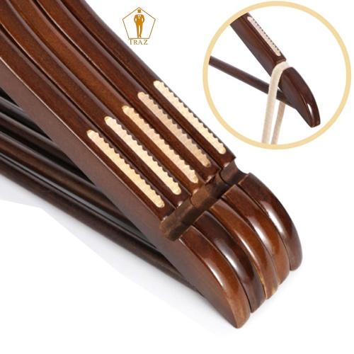 Móc treo quần áo bằng gỗ tam giác Móc vàng, Màu Nâu, Trắng Đen dùng cho cửa hàng, shop thời trang và khách sạn