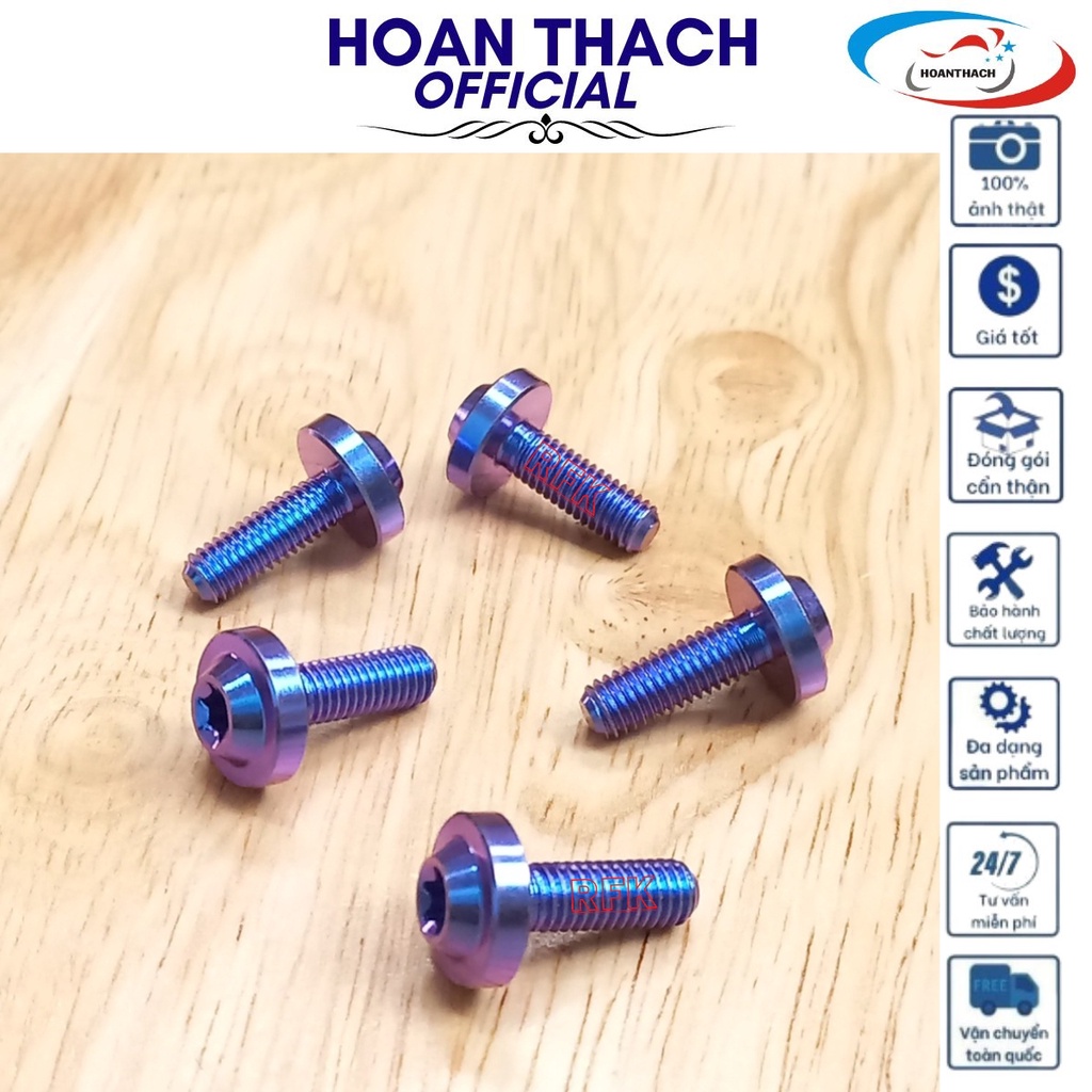 Ốc Titan Gr5 Đầu Dù 5L15 Tím Dùng cho nhiều dòng xe SP010344 (giá 1 con)