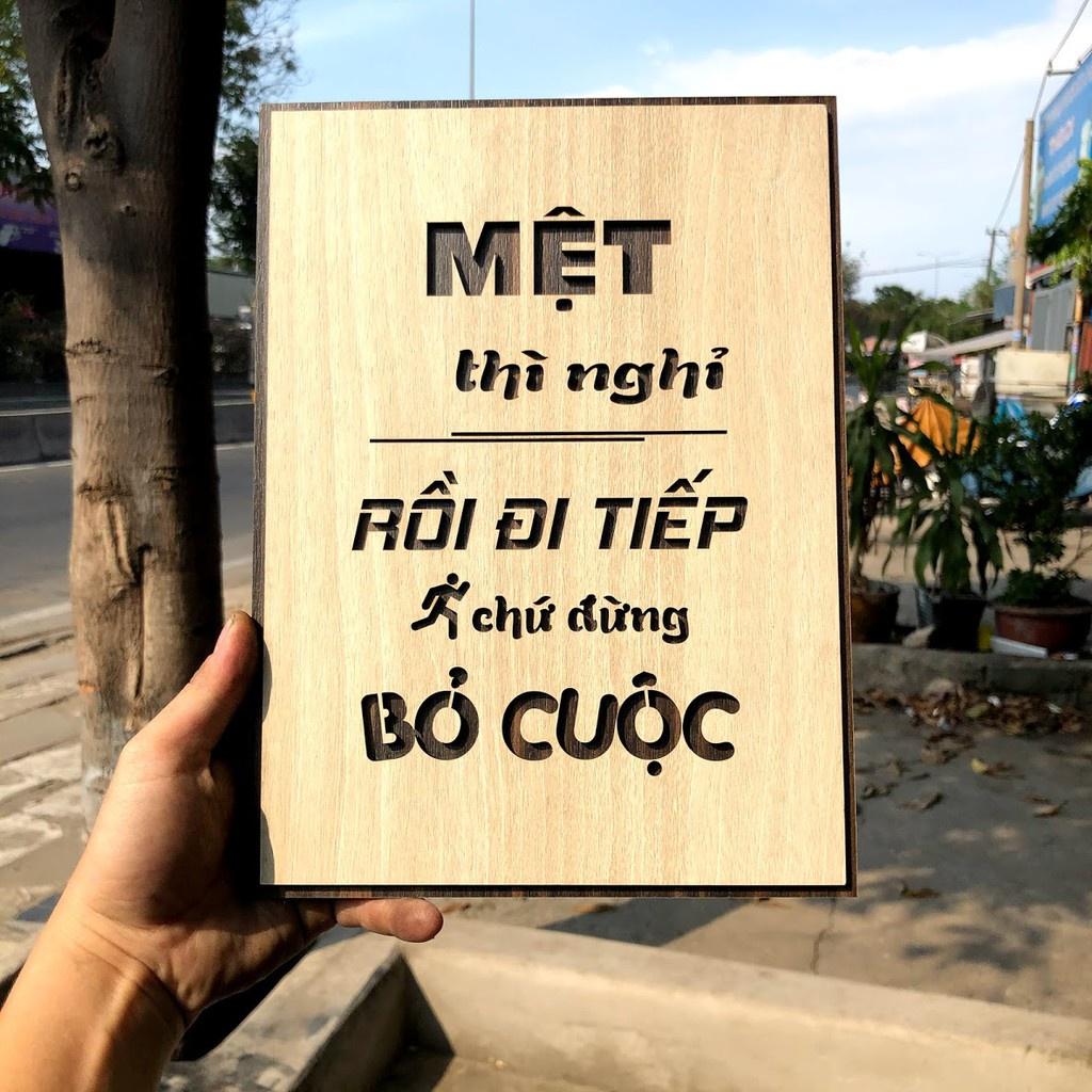 Tranh Tạo Động Lực Bằng Gỗ Treo Tường Những Câu Nói Slogan Bất Hủ Ý Nghĩa