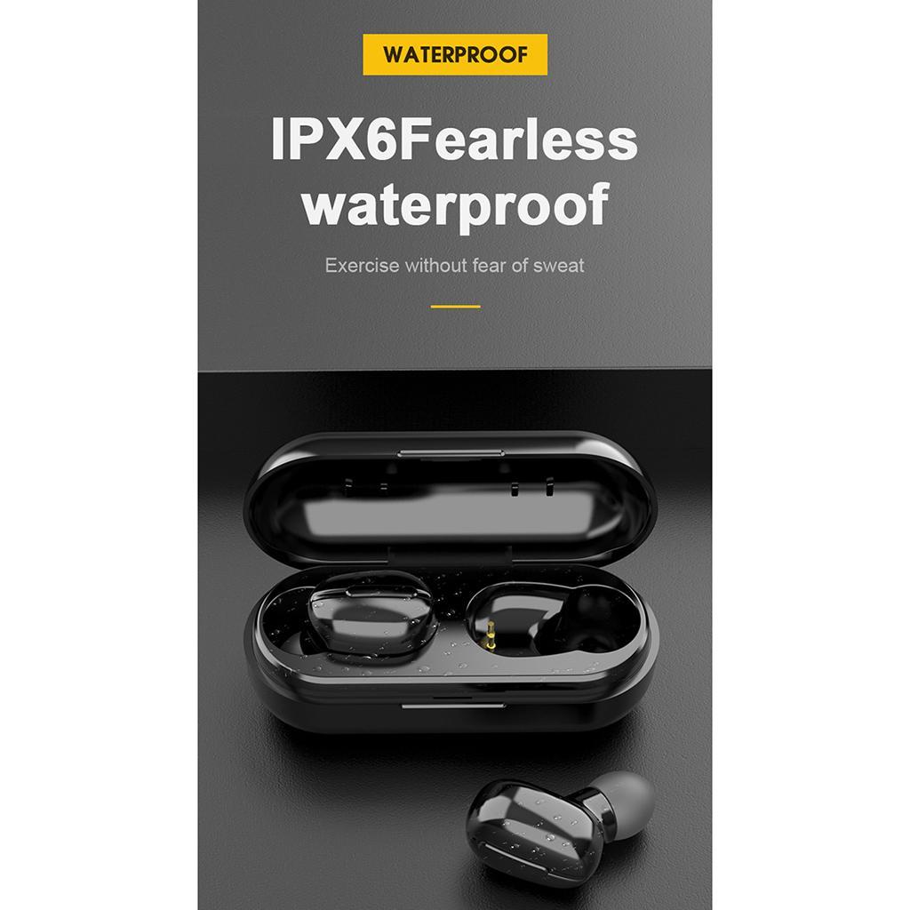 L13 Wireless Earbud w/Charging Case Waterproof TWS Headphone White