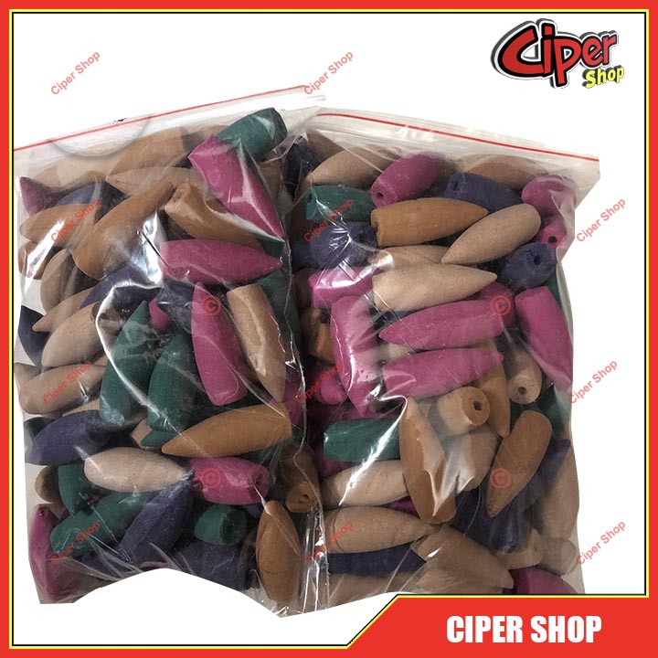 Nụ trầm hương khói toả ngược 210 viên - trang trí - không mùi hương