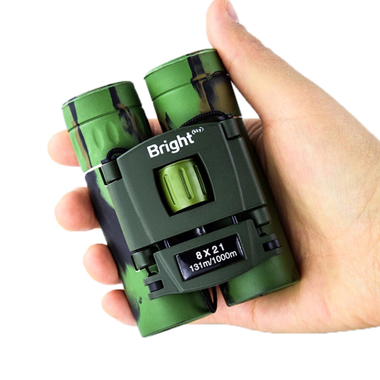 8×21 Compact HD Zoom Binoculars Long Distance High Definition BAK4 Prism Binocular Telescope with Diopter Ring