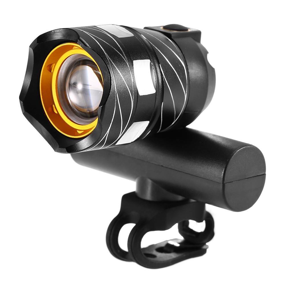 Đèn LED pha trước xe đạp với 3 chế độ chiếu sáng : Cao, thấp, chớp nhanh.