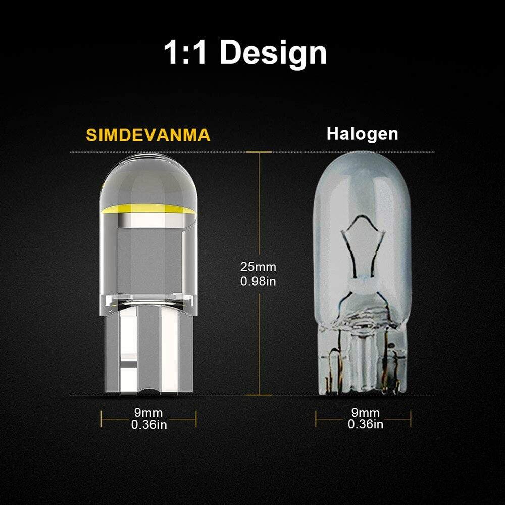 10 Bóng Đèn Led T10 w5w 2825 Cho Xe Hơi