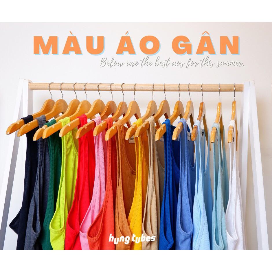 Áo ba lỗ màu sắc thể thao đi du lịch biển thể dục Hung Tubes đủ màu chất cotton có sỉ
