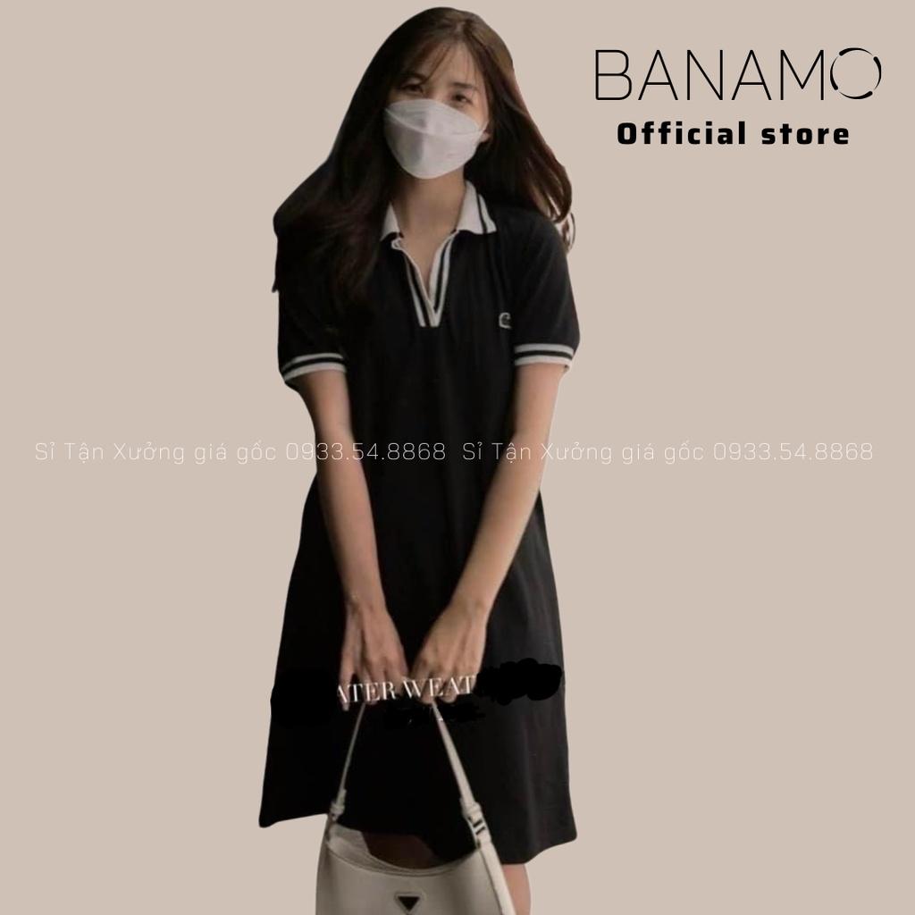 Váy suông nữ thể thao siêu đẹp thời trang Banamo Fashion váy suông màu đen 5914